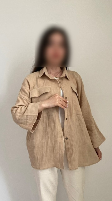 شومیز دبل فیس کرم