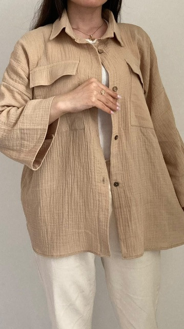 شومیز دبل فیس کرم