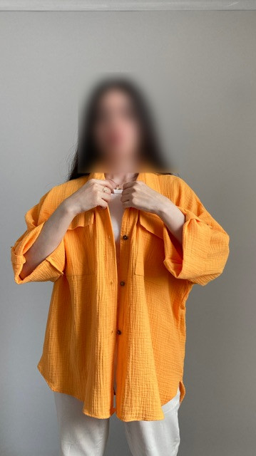 شومیز دبل فیس نارنجی